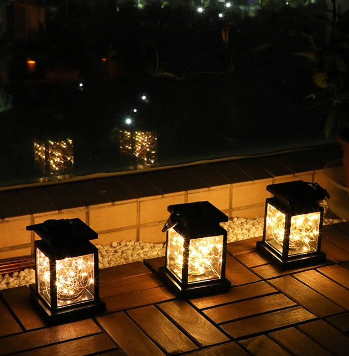 Solar wind lamp with decorative design and solar-powered lighting for outdoor spaces