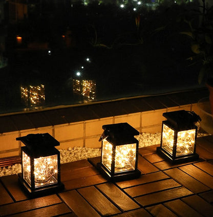 Solar wind lamp with decorative design and solar-powered lighting for outdoor spaces