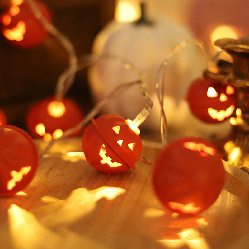 LED Halloween string lights with ghost and pumpkin decorations by My Store