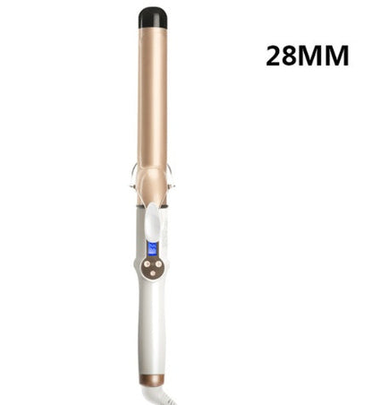 LCD hair curler curling iron by My Store with digital display and heated barrel