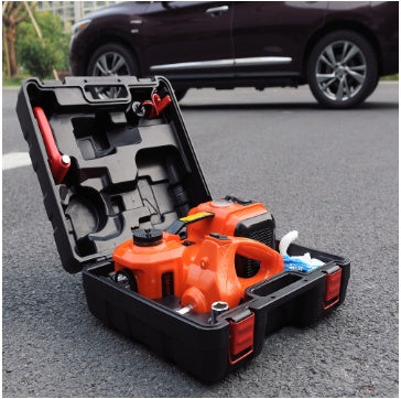 My Store automotive electro-hydraulic jack shown in compact upright design