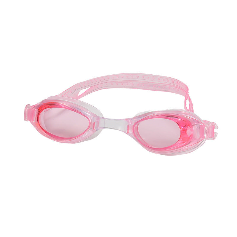 HD flat light waterproof antifogging swimming glasses in a sleek, clear-lens design by My Store