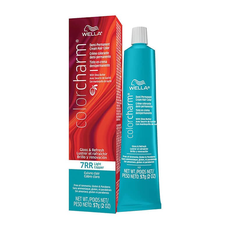 Wella Color Charm Gloss & Refresh Demi-Permanent Cream Hair Color - 7RR - Light Copper