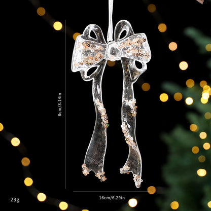 Christmas decorations sequined acrylic pendant ornament in a festive holiday design