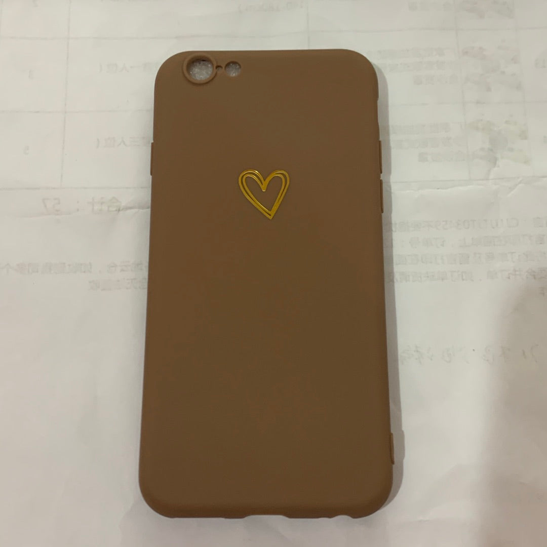 Simple small love iPhone case compatible with Apple, featuring a minimalist heart design
