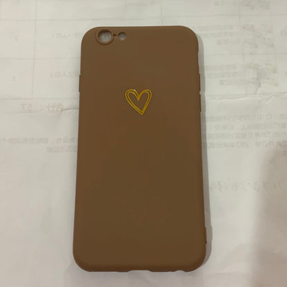 Simple small love iPhone case compatible with Apple, featuring a minimalist heart design