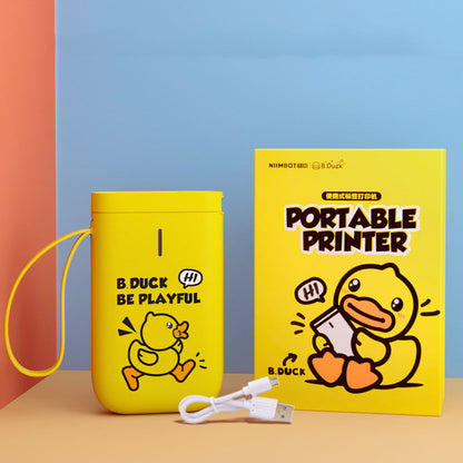 Small portable handheld printer by My Store, compact design shown from the side