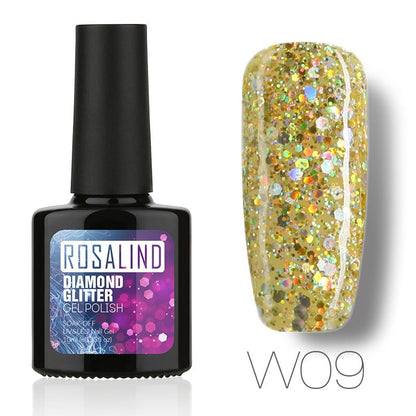 Nail Diamond clear gel nail polish jar with sparkling finish