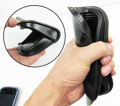 Black anti-slip car dashboard pad with iPhone 6 Plus navigation bracket and multi-function storage box