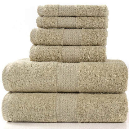 Cotton absorbent towel set of 3 or 6 pieces by My Store in assorted colors