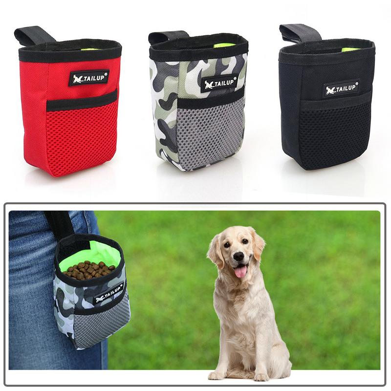 Training dog snack bags in a durable treat pouch for dog training