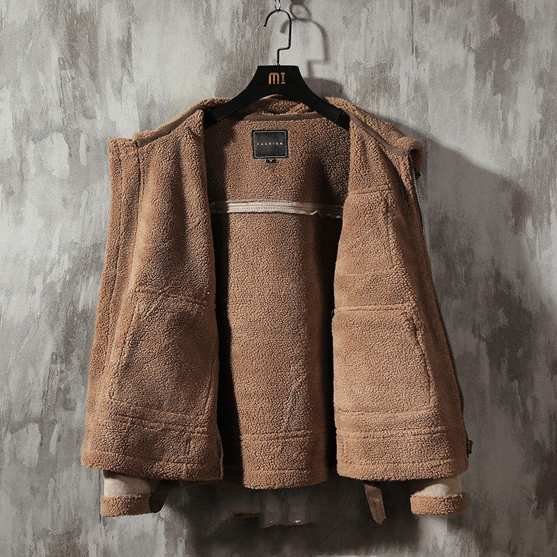 Thickened warm jacket by My Store, insulated outerwear with a cozy design