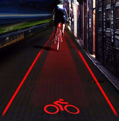 Bicycle laser taillight by My Store, compact rear safety light with laser lane projection