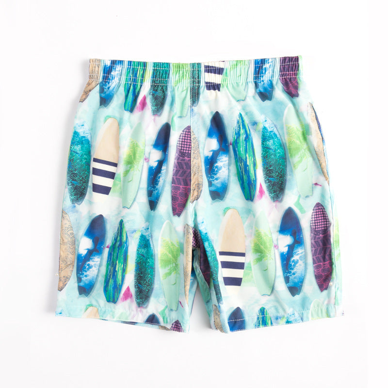 Children's beach shorts boxer swimming trunks in a colorful, comfortable design