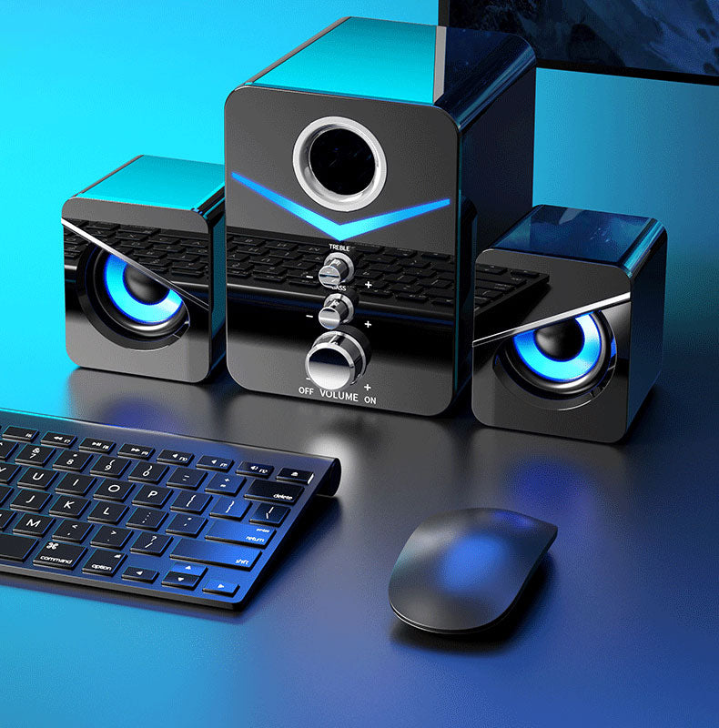 Universal small computer audio speaker for desktop or notebook setup by My Store