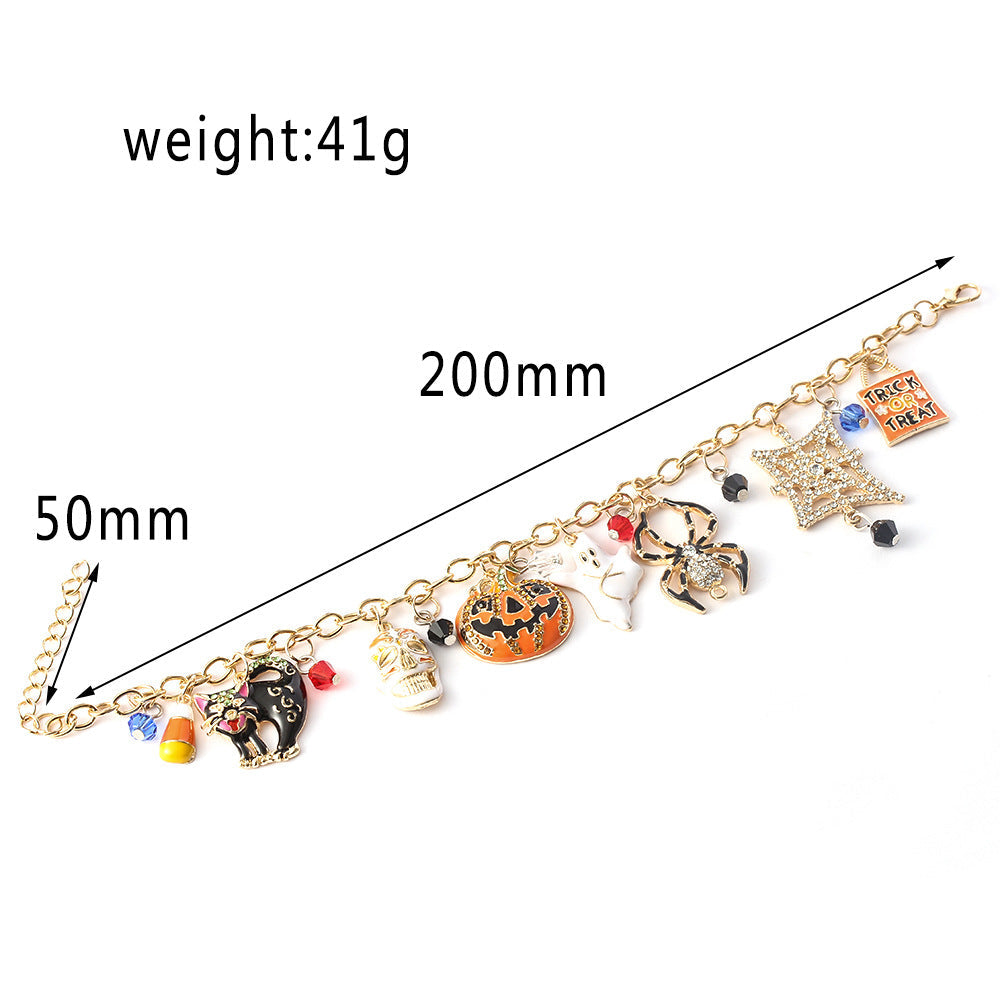Halloween bracelet with festive seasonal design and colorful details