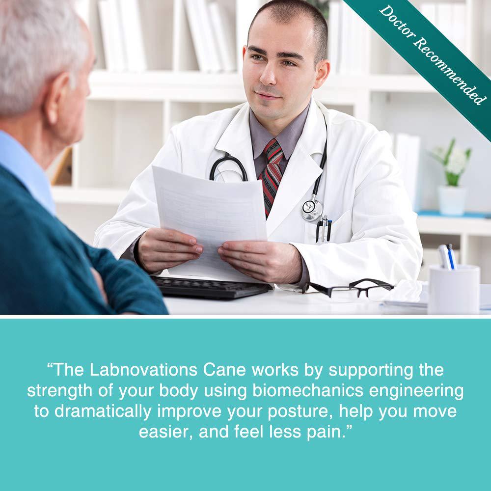 Collapsible posture walking cane with adjustable support and ergonomic handle