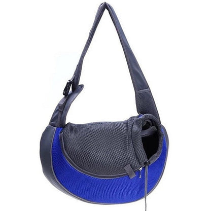 Pet backpack with adjustable straps and breathable mesh panels by My Store