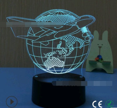 3D owl LED night light table lamp with touch control and colorful light-changing design