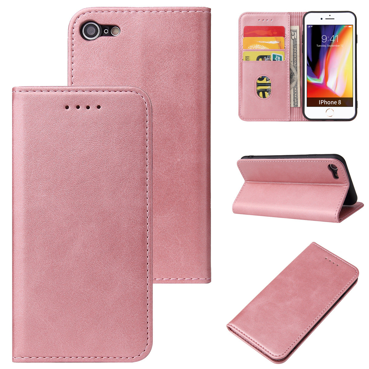 Black soft rubber mobile phone holster compatible with Apple phones