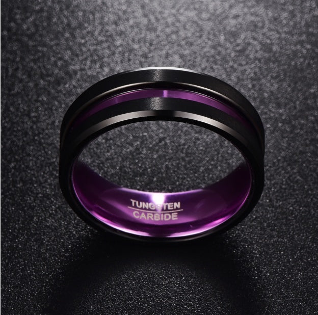 Purple party groove ring displayed in a close-up product view
