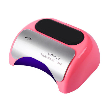 UV nail phototherapy machine with compact white design and digital timer display