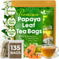 Premium Papaya Leaf Tea Bags, Made with Natural Material Tea Bags. No Sugar, No Caffeine, No Gluten, Vegan.