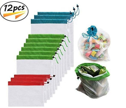 Fruit and vegetable multi-functional splicing beam mouth mesh bag suit combination, assorted mesh bags