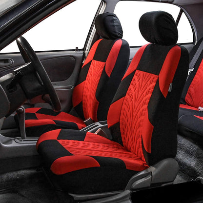 Tire pattern car seat cover with bold black and gray design by My Store