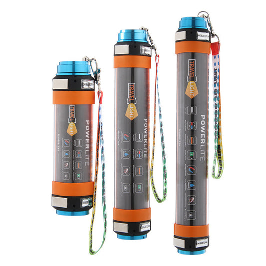 Outdoor camping light flashlight with compact black design and bright LED beam by My Store