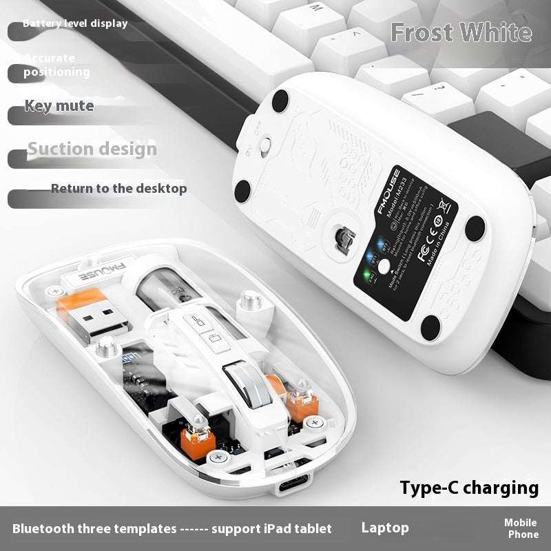 Transparent Wireless Mouse Desktop Computers And Laptop Office Home Mouse