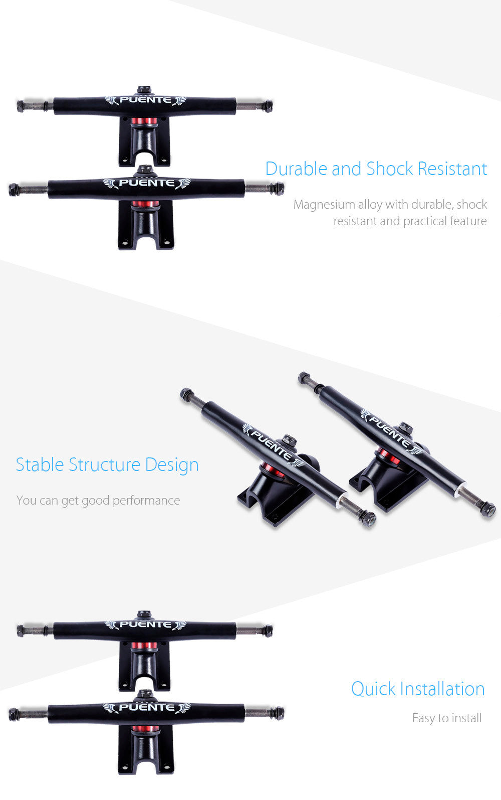 Puente skateboard bracket by My Store, metal mounting bracket for skateboard assembly