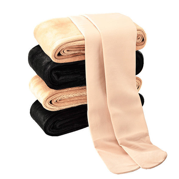 Warm leggings displayed flat, showing soft fabric and full-length design.