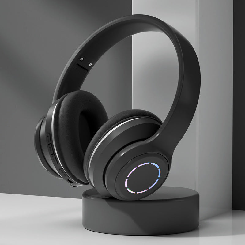 Gradient foldable wireless Bluetooth headset in a sleek over-ear design