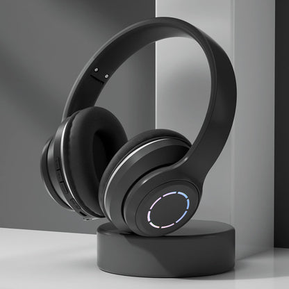 Gradient foldable wireless Bluetooth headset in a sleek over-ear design