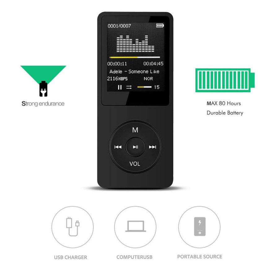 Portable My Store MP3 player with compact design and built-in screen