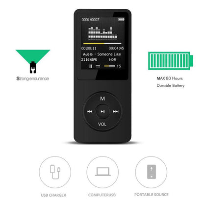 Portable My Store MP3 player with compact design and built-in screen