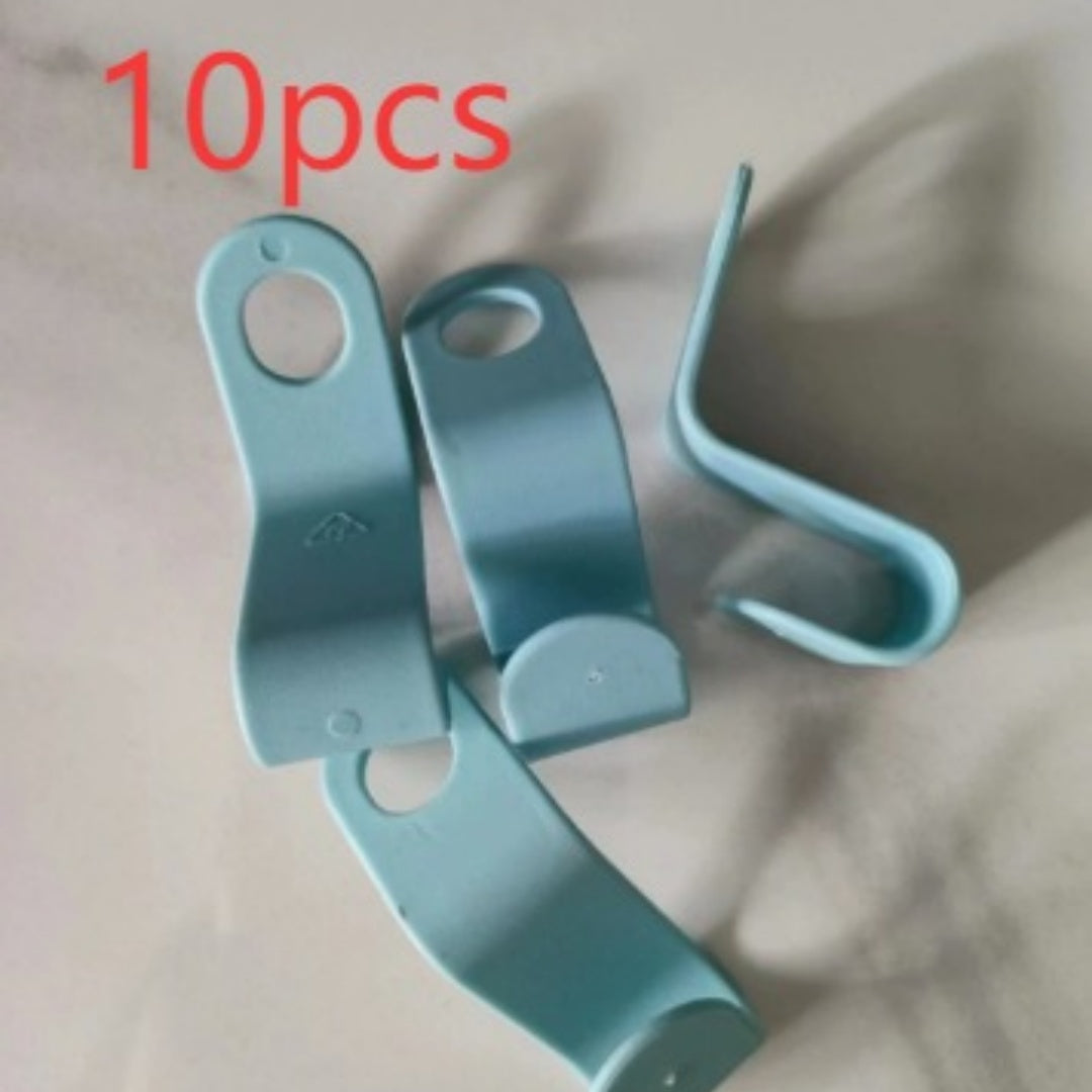 Plastic closet stack hanger rack with multi-function hooks for wardrobe organization and space-saving bedroom storage