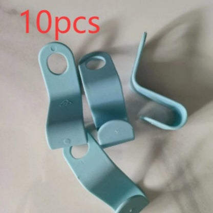 Plastic closet stack hanger rack with multi-function hooks for wardrobe organization and space-saving bedroom storage