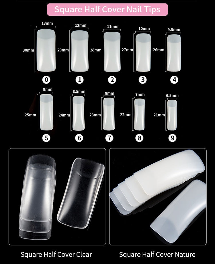 500 French nails in assorted styles for nail art and manicures
