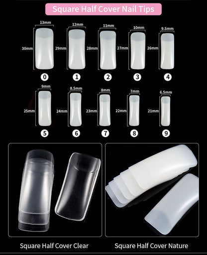 500 French nails in assorted styles for nail art and manicures