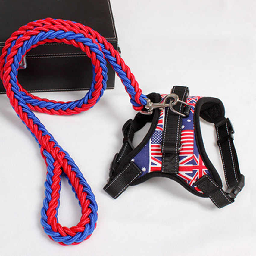 Dog leash chest strap, adjustable design for secure and comfortable walks