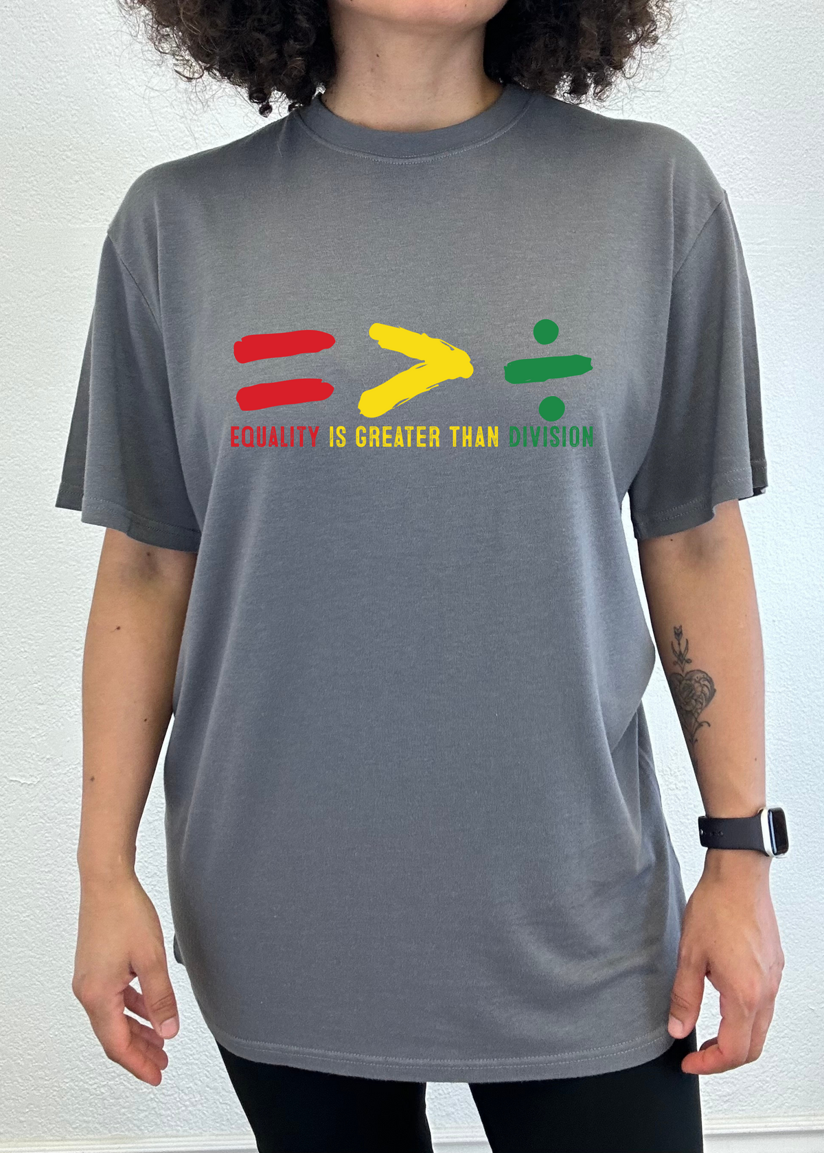 Black History Month Spun Bamboo unisex men's graphic T-shirt with bold printed design featuring bamboo and cotton fabric.