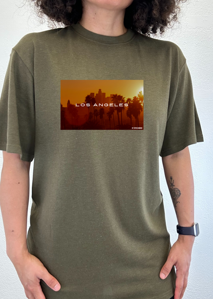 Men's Spun Bamboo graphic T-shirt made from bamboo viscose and organic cotton, featuring a bold printed design.