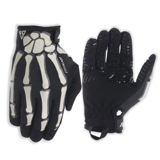 Skull luminous outdoor riding gloves with non-slip palms and full-finger touch screen fingertips