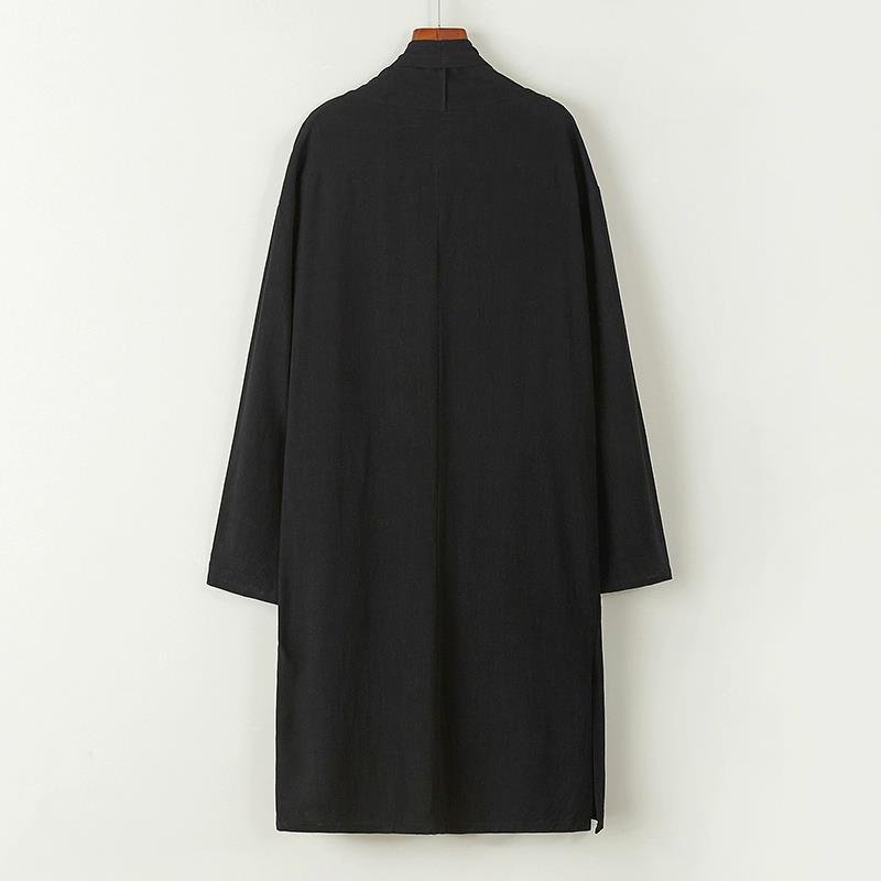 Men's Mandarin-collar mid-length trench coat by My Store in a tailored design