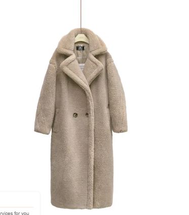 Elegant Long Lamb Cashmere Coat