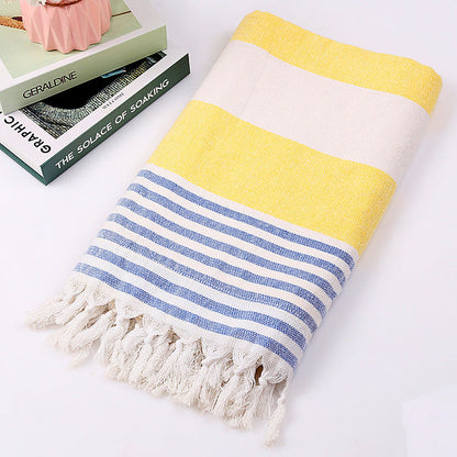 Cotton striped beach towel, 100x180cm