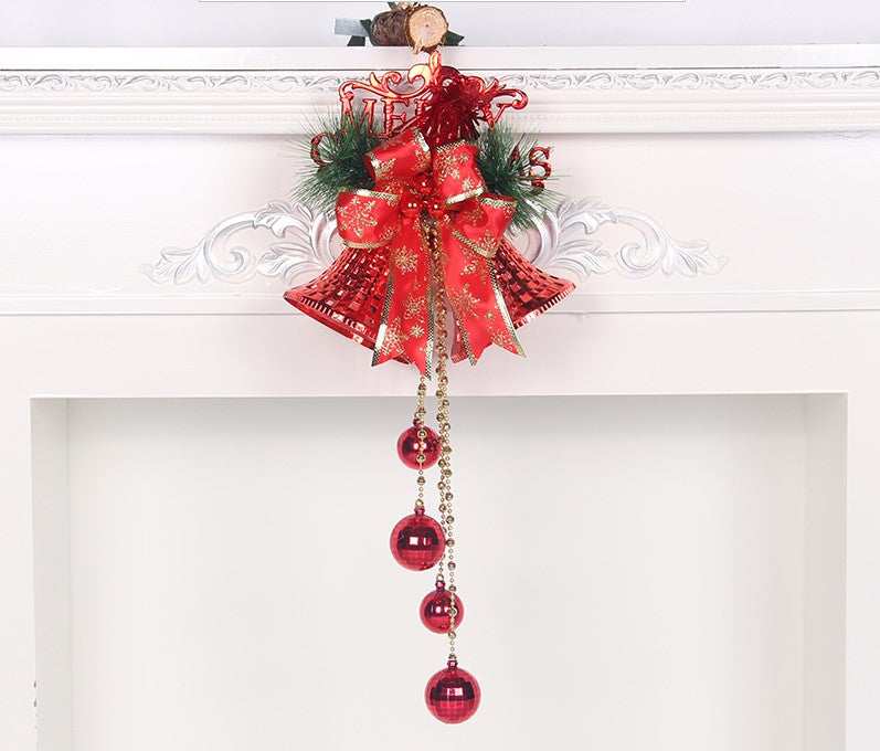 Large Christmas tree bell ornament in a festive design