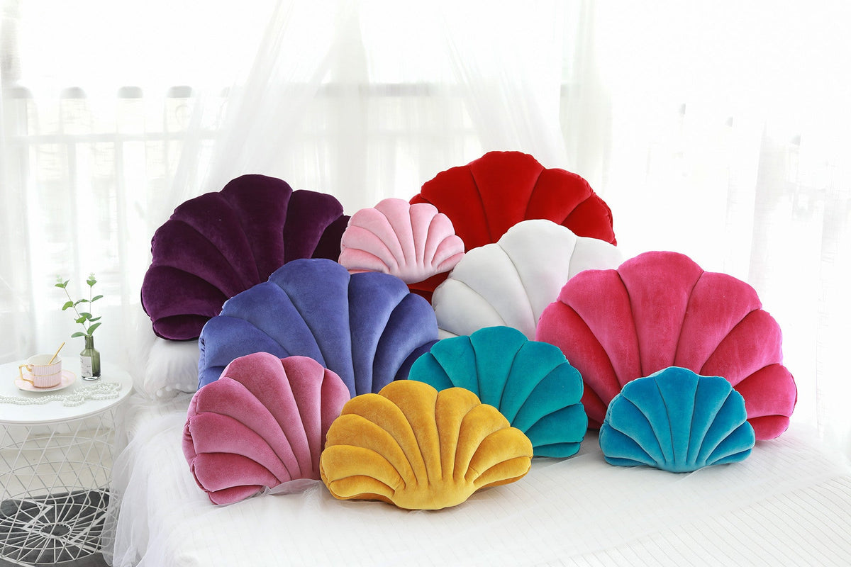 Simulation shell pillow cushion doll nap pillow in a soft seashell-inspired design; My Store brand